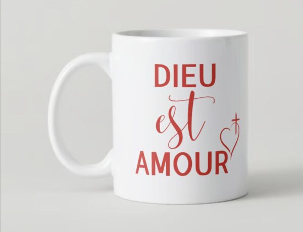 mug chrétien blanc collection amour