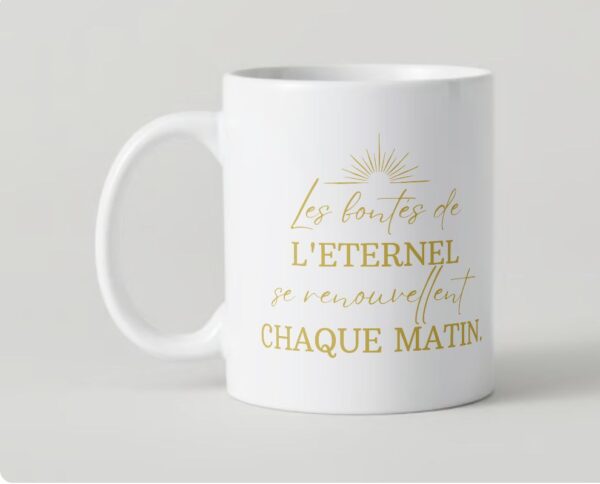 mug chrétien blanc collection "les bontés de l'Eternel"