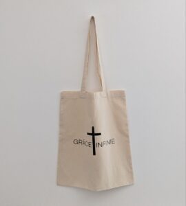 tote bag chrétien coton beige