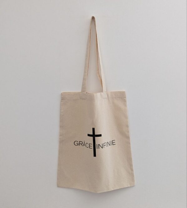 tote bag chrétien coton beige